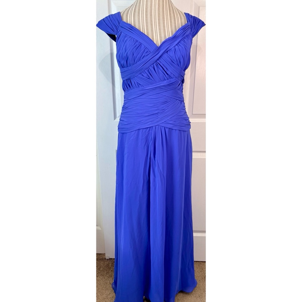 JOVANI Ruched Blue/Purple Formal Prom Dress Gown Size 12